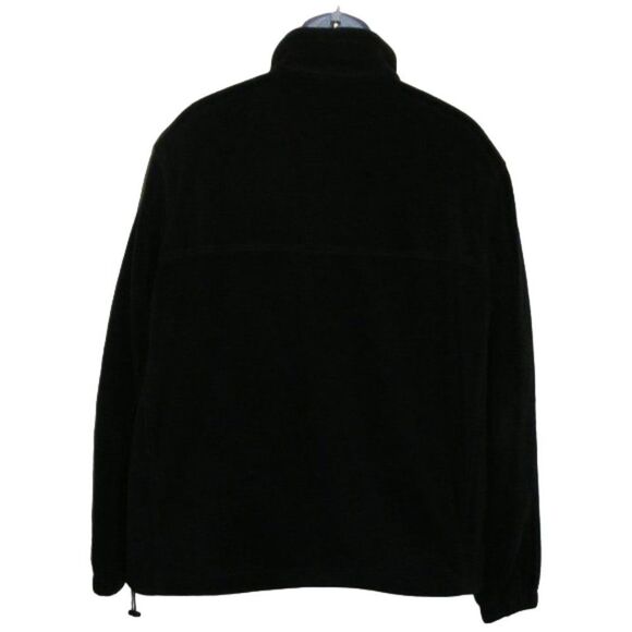 COLUMBIA Fleece Jacket, XL, Black, 2 Pockets, Zipper front, long sleeves, LOGO - Picture 4 of 10